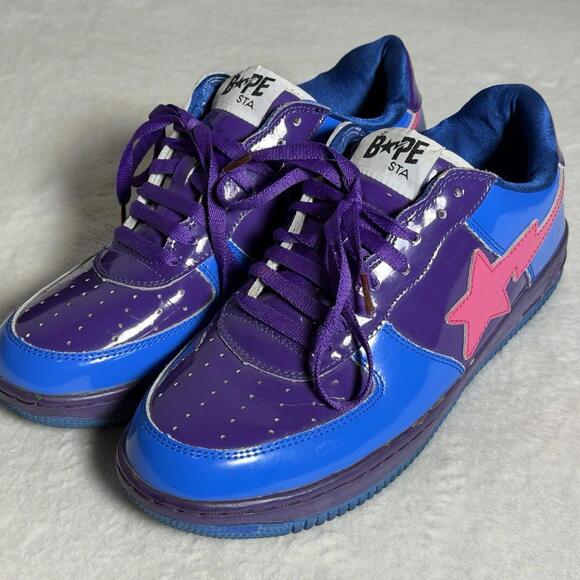 A Bathing Ape BAPE Bapesta Low Marvel Comics Silver Surfer Sneakers - Size 12